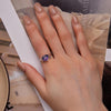 BSR345 Geometric Sterling Silver S925 Heart Guard White Gold Plated Ring(No.8)