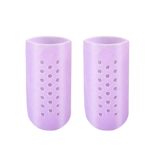 With Hole Toe Set High Heels Anti-Wear Anti-Pain Toe Protective Cover, Size: S(Purple)