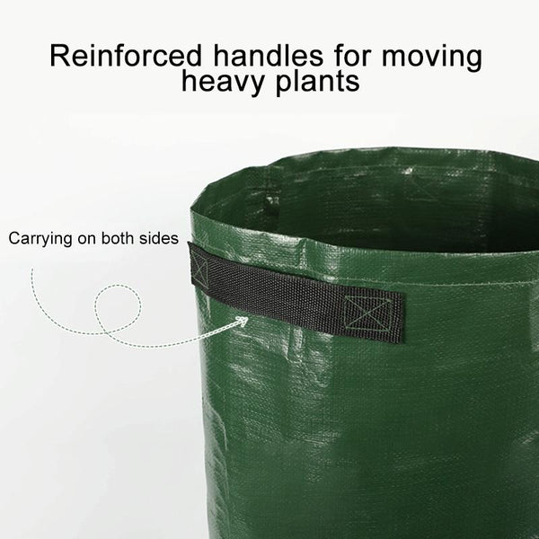 2 PCS 7 Gallons Potato Planting PE Bags Woven Fabric Bags Cultivation Garden Pots Vegetable Planting Bags Grow Bags Farm Garden Supplies