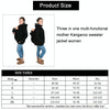 Three-in-one Multi-function Mother Kangaroo Zipper Hoodie Coat with Front Cap Size: XL, Chest: 104-109cm, Waist: 84-88cm, Hip: 110-116cm (Red)
