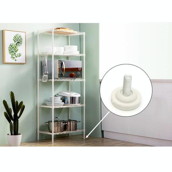 60 PCS M8 20mm Adjustable Support Plastic Chassis Metal Screw Furniture Mat (40mm)