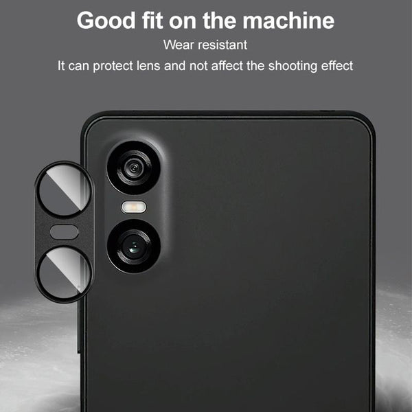 For Sony Xperia 10 VI IMAK Metal Armor Premium Camera Protector Film(Black)