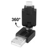 USB 2.0 AM to Micro USB 360 Degree Swivel Adapter for Galaxy S IV / i9500 / S III / i9300 /Note II / N7100 / i9220 / i9100 / i9082 / Nokia / LG / BlackBerry / HTC One X /Amazon Kindle / Sony Xperia etc(Black)
