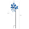 Landscape Craft Rotating Windmill Ornament Outdoor Rustic Garden Decoration Inserts(Blue)