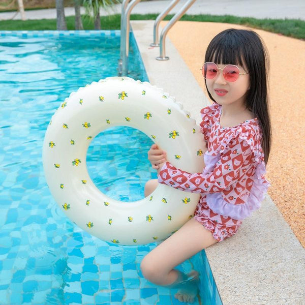 Thickened Children Swimming Ring Inflatable Underarm Ring 50cm(Olive)