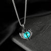 1926 Retro Demon Eyes Men Titanium Steel Necklace, Style: Pendant+3x55cm Matching Chain