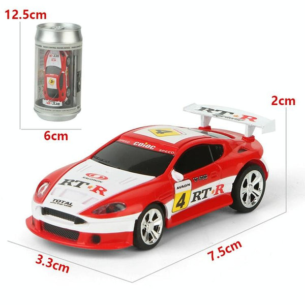 Coke Can Mini RC Car Radio Remote Control Micro Racing Car(Black)