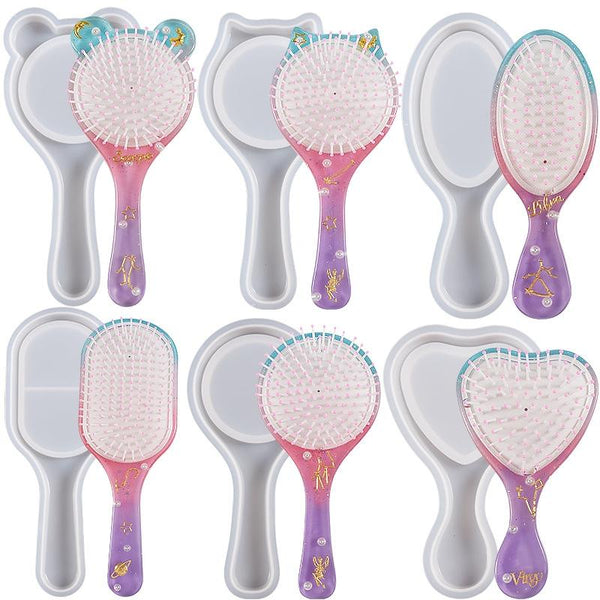 Air Cushion Comb Set Silicone Mold DIY Epoxy Resin Craft Making Mold, Spec: Cat Ear 005