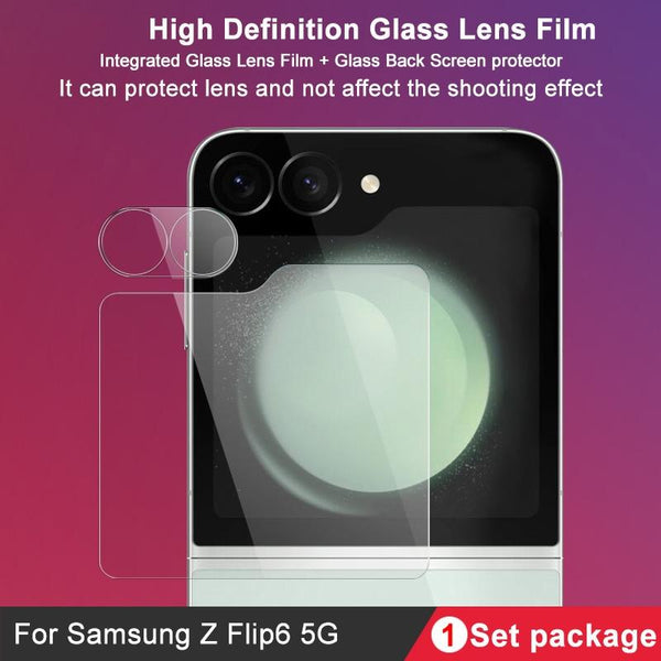 For Samsung Galaxy Z Flip6 1 Sets imak Integrated Lens Film + Glass Rear Screen Sticker