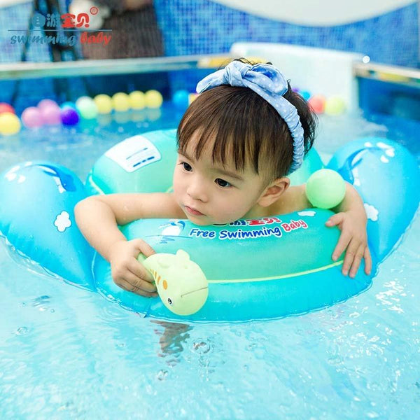 PVC Baby Inflatable Underarm Swim Ring with Side Flaps, Color:L