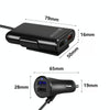 One For Four 8A Car Charger QC3.0 Fast Charge 4USB Car Front And Rear Seat Car Charger