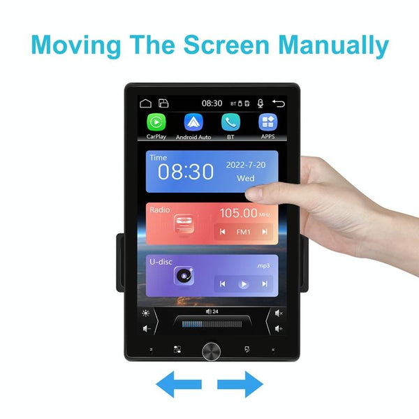 10.4 Inch MP5 Single Butt Vertical Screen Manual Rotation Android Navigation With Wireless Carplay Backup Camera(Standard)