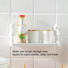 2pcs Small Person Shape Simple Wall Mounted Suction Cup Shelf Bathroom Cosmetic Storage(White)