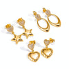 OPK KE789 1pair Vintage Temperament Geometric Earrings