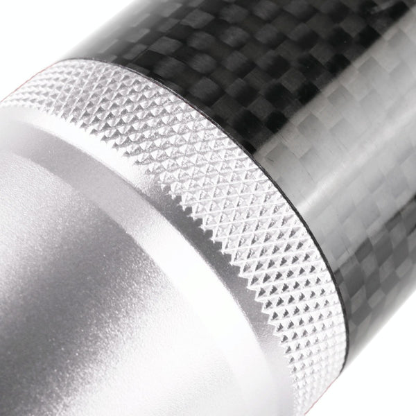 Universal Car Carbon Fiber Metal Gear Shift Knob (Silver)