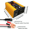 Tang III Generation 12V to 110V 6000W Modified Square Wave Car Power Inverter with LCD Display & Dual USB(Yellow)