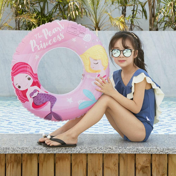 Cartoon Mermaid Pattern Thickened PVC Children Swimming Ring, Size:60
