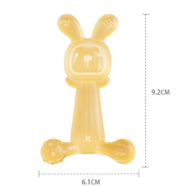 Bunny Baby Teether BPA Free Food-Grade Silicone Teether Infant Teething Stick Anti-Eating Hand, Color: With Box Nano Color