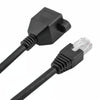 RJ45 Female to Male Cat Network Extension Cable, Length: 1.5m(Black)