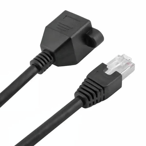 RJ45 Female to Male Cat Network Extension Cable, Length: 1.5m(Black)