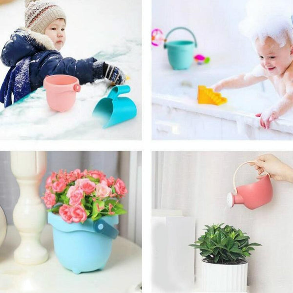 Children Soft Beach Toys Set Playing with Water Toys, Style:17 PCS(Color Random Delivery)