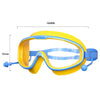 Large Frame Waterproof and Anti-fog HD Transparent Children Swimming Goggles(Blue Green)