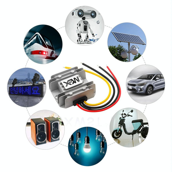 XWST DC 12/24V To 5V Converter Step-Down Vehicle Power Module, Specification: 12/24V To 5V 25A Large Aluminum Shell