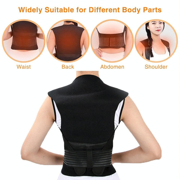 HailiCare Household Neck Back Waist Protector Waistcoat Warm Vest Protective Gear with Magnet Therapy, Size:L