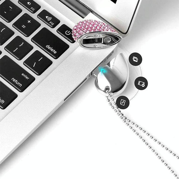 Heart Shaped Diamond Jewelry USB Flash Disk, Special for Valentines Day Gifts (8GB)