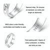 BSR337-A Sterling Silver S925 Geometric White Gold Plated Zirconia Curved Signet Ring(No.6)