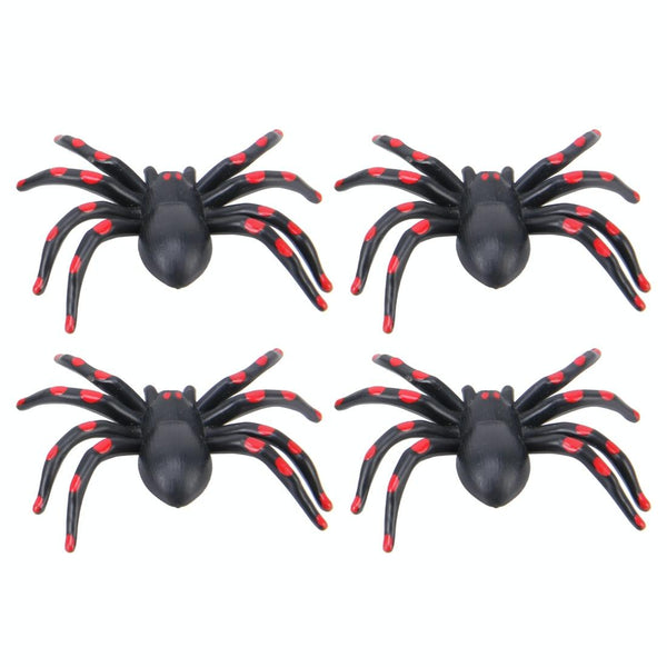 4 PCS Universal Spider Shape Car Motor Bicycle Tire Valve Caps (Red)