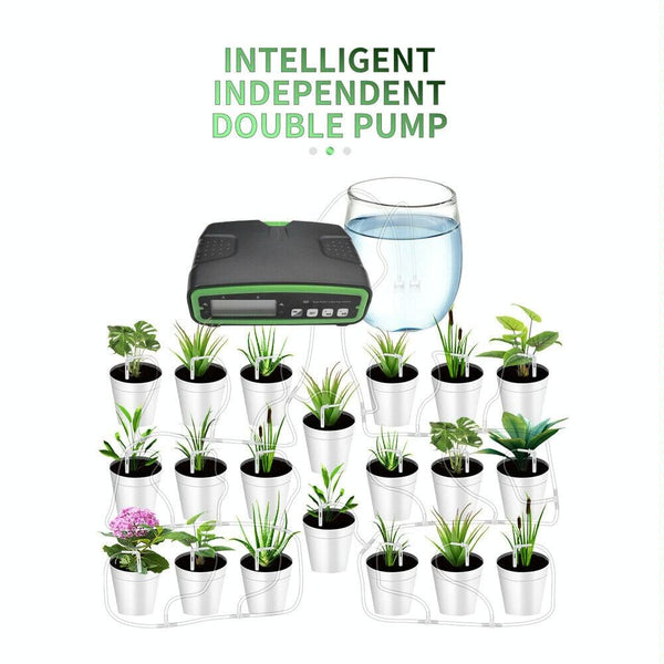 FT-C68 Dual Pump Smart Automatic Watering Device Potted Watering Garden Balcony Drip Irrigation Spraying System(Green)