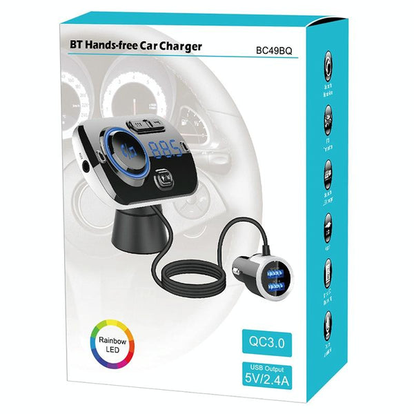 BC49BQ Car Digital Radio Receiver Bluetooth MP3 Player FM Transmitter Voice Assistant QC3.0 Quick Charger