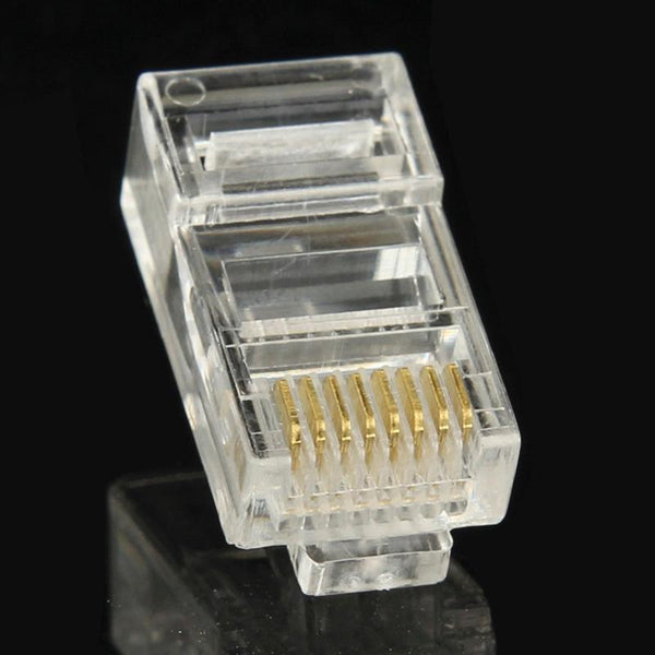 100pcs /Pack High-Performance RJ45 Connector Modular Plug, Gold: 3u 3 Feet