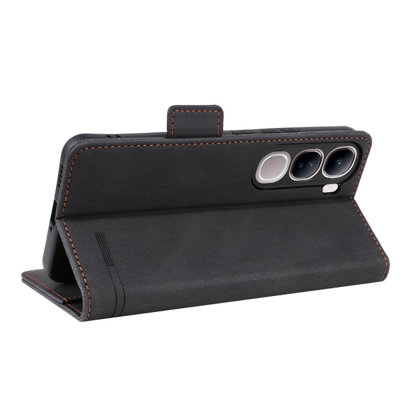For vivo V40 Lite 5G / Y300 5G IDN Magnetic Clasp Leather Phone Case(Black)