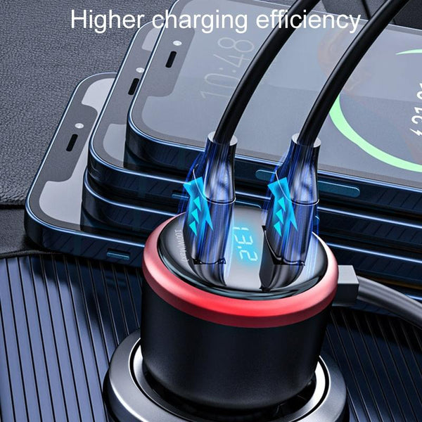 Vehicle Mini Fast Charging Charger Car One To Three Cigarette Lighter, Model: Regular Version