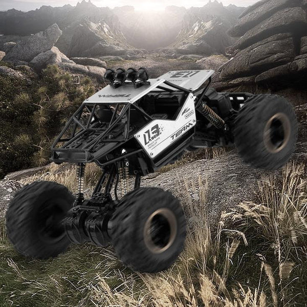 HD6141 1:16 Mountain-climbing Bigfoot Four-wheel Children Remote-controlled Off-road Vehicle Toy(Silver)