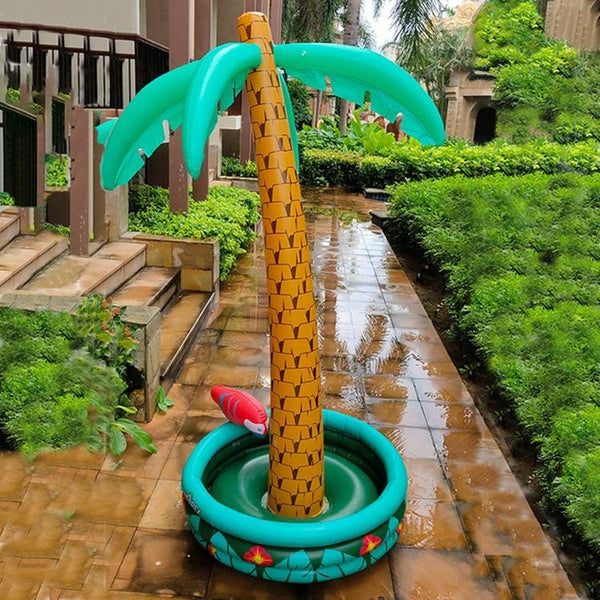 Inflatable Parrot Coconut Tree Shape Beach Water Inflatable Coaster Ice Bucket