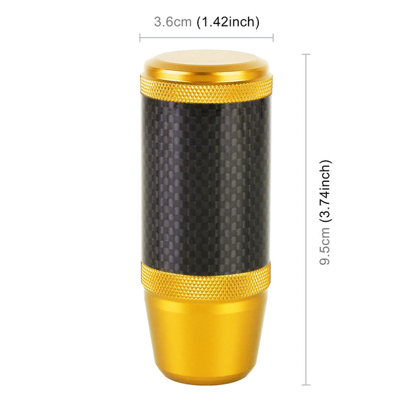 Universal Car Carbon Fiber Metal Gear Shift Knob (Gold)