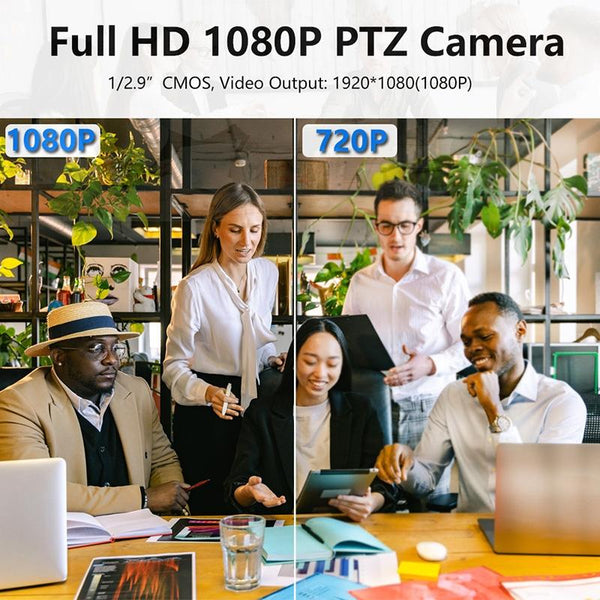 YANS YS-H23UT USB HD 1080P 3X Zoom Video Conference Camera for Large Screen, Support IR Remote Control(Grey)