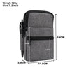 Denim Casual Waist Bag Crossbody Shoulder Bag(Dark Gray)