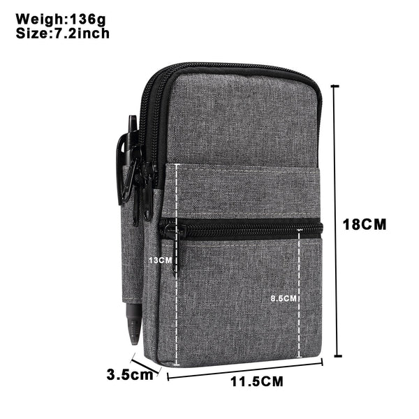 Denim Casual Waist Bag Crossbody Shoulder Bag(Dark Gray)