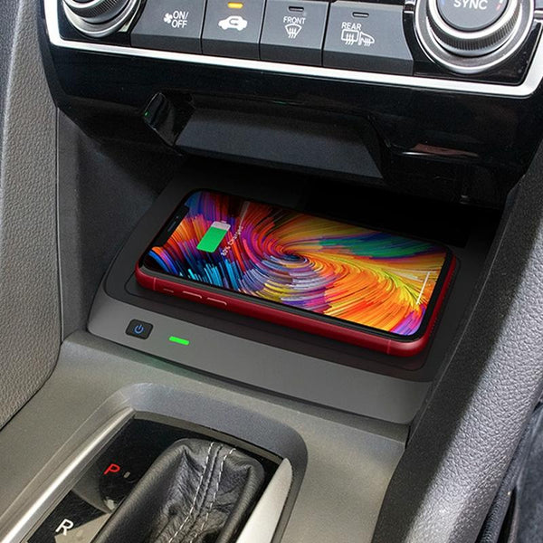 Car Qi Standard Wireless Charger 10W Quick Charging for 2016-2021 Honda Civic, Left Driving