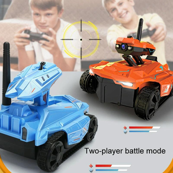 Tank Car Toys 720P HD Camera RC Car With Real-time Surveillance With Remote Controller(Blue)