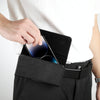 HAWEEL 6.1-6.8 inch Litchi Texture Genuine Leather Phone Belt Clip Horizontal Carrying Pouch (Black)