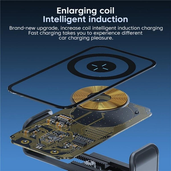 X11s 66W High Power Transparent Car Wireless Charger Phone Bracket(Silver)