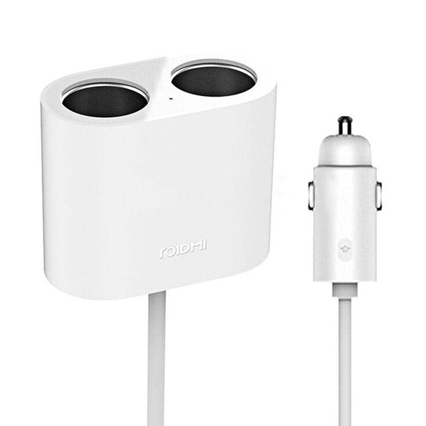Original Xiaomi Youpin ROIDMI 2 in 1 120W 10A Car Cigarette Lighter + Dual USB Port Quick Charge Car Charger(White)