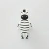 Punch-Free Cartoon Animal Hooks Wall-Mounted Seamless Wall Refrigerator Door Decorative Hooks(Zebra)