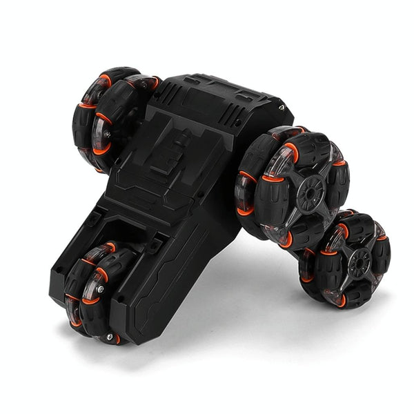 MoFun Five-wheeled Stunt Car 360-degree Swing Arm 2.4G Multifunctional RC Car, Specifications:Single(Black)