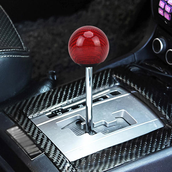 Universal Vehicle Car Shifter Cover Manual Automatic Carbon Fiber Ball Gear Shift Knob(Red)